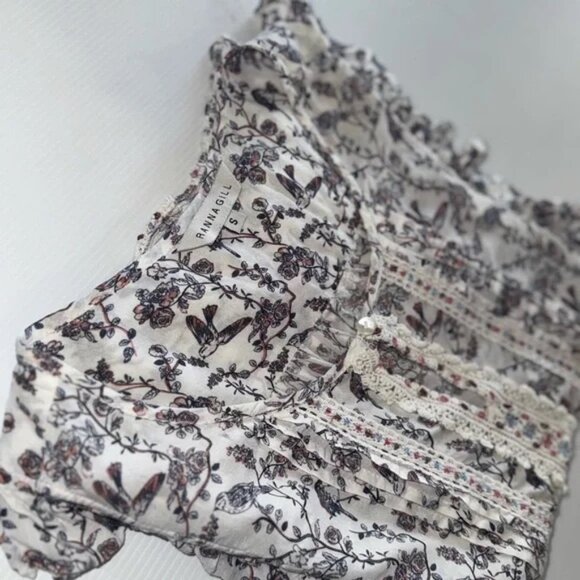 RANNA GiLL Anthropologie Faye Floral Top Multicolor Flowers, Tank Size Small - Picture 4 of 8